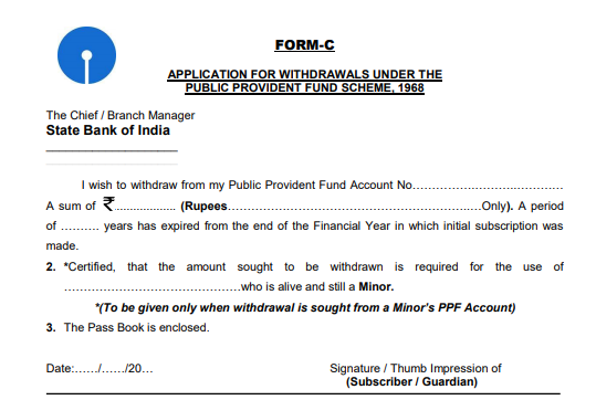 sbi bank ppf account form download